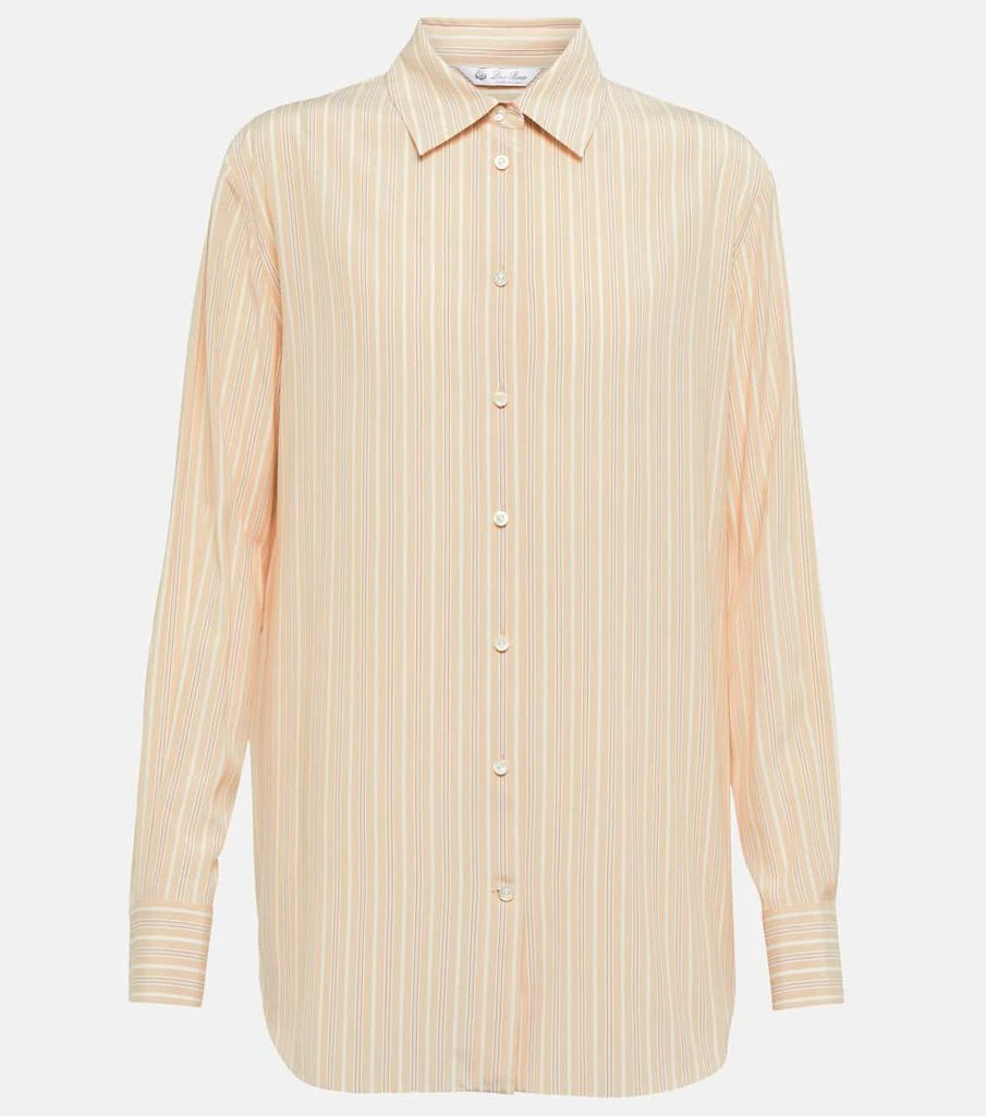 商品Loro Piana|Idelle striped silk shirt,价格¥13727,第1张图片