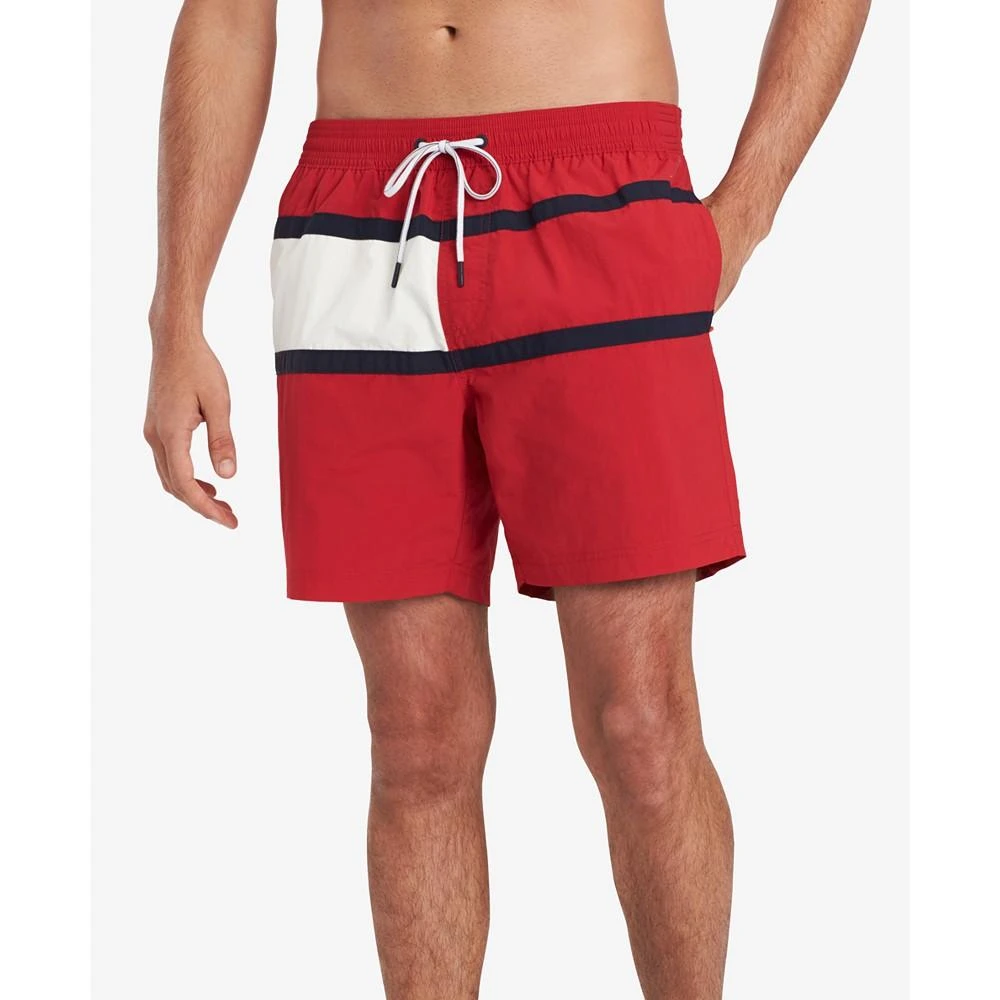 商品Tommy Hilfiger|Men's Big & Tall Flag Swim Trunk,价格¥492,第1张图片