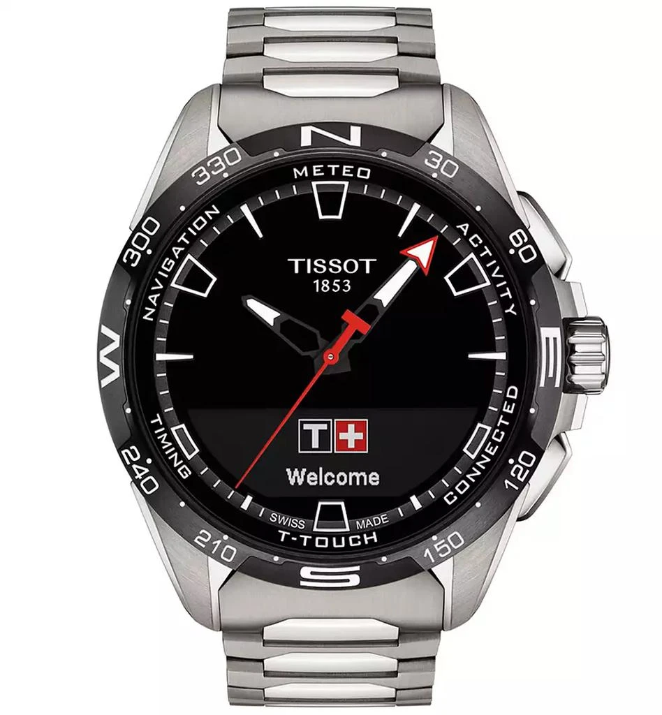 商品Tissot|Men's Swiss T-Touch Connect Solar Titanium Bracelet Smart Watch 48mm,价格¥8967,第1张图片