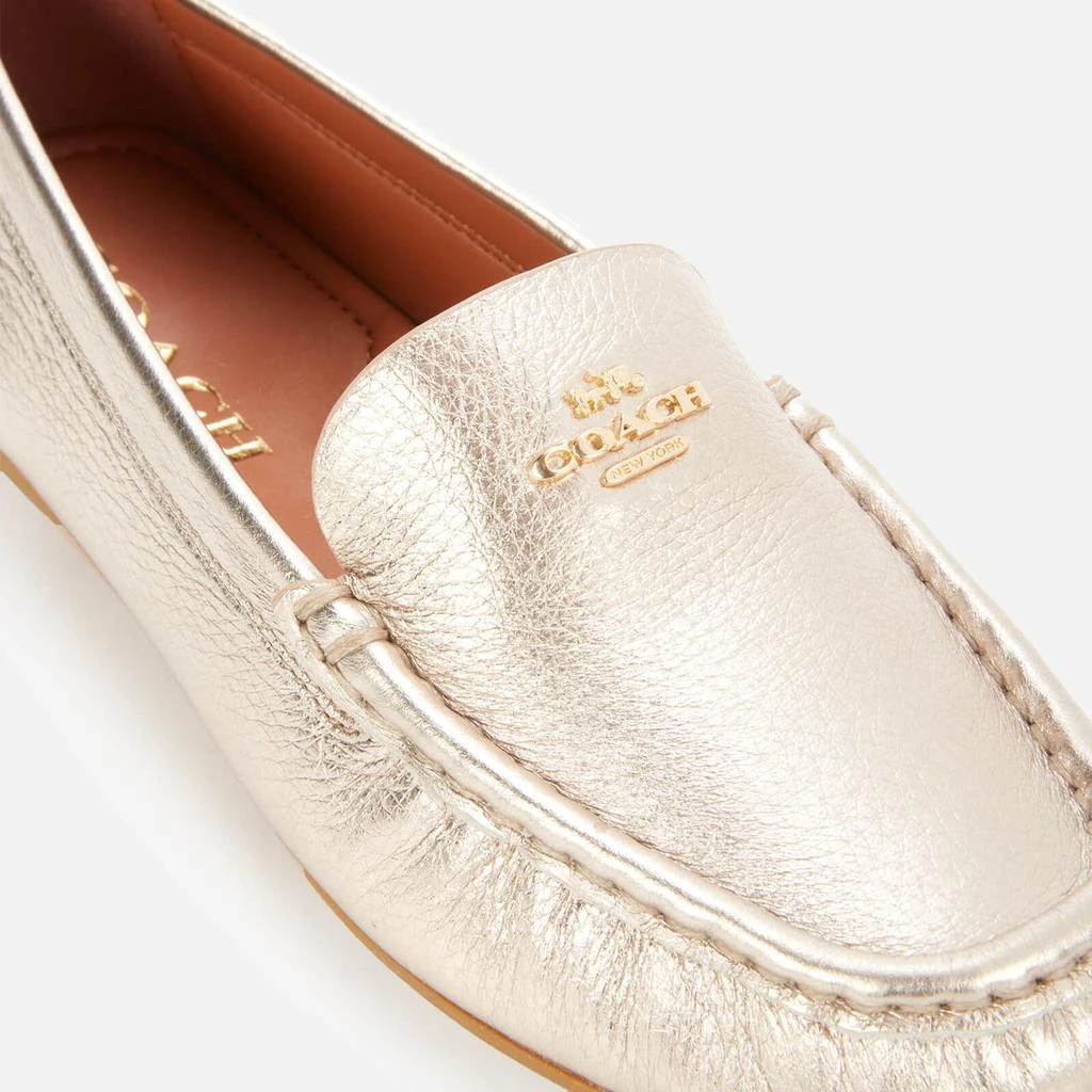 商品Coach|Coach Women's Marley Metallic Leather Driving Shoes - Champagne,价格¥751,第4张图片详细描述