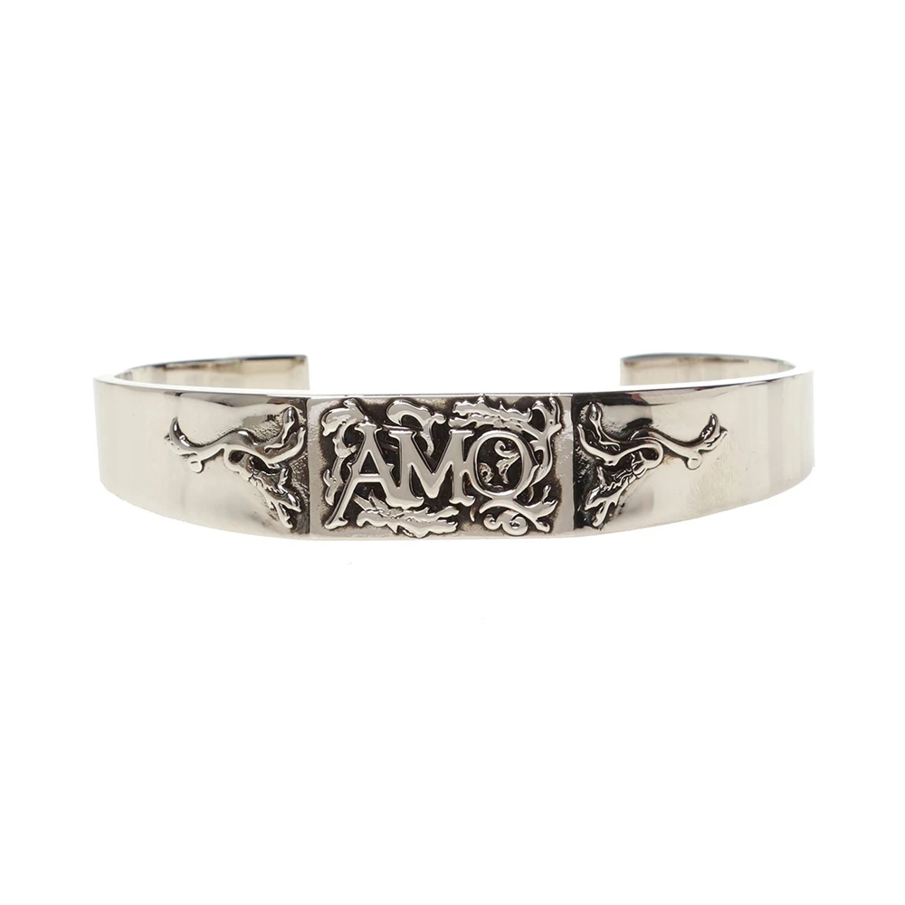商品Alexander McQueen|ALEXANDER MCQUEEN 银色男士手镯 607134-J160Y-0446,价格¥1861,第1张图片