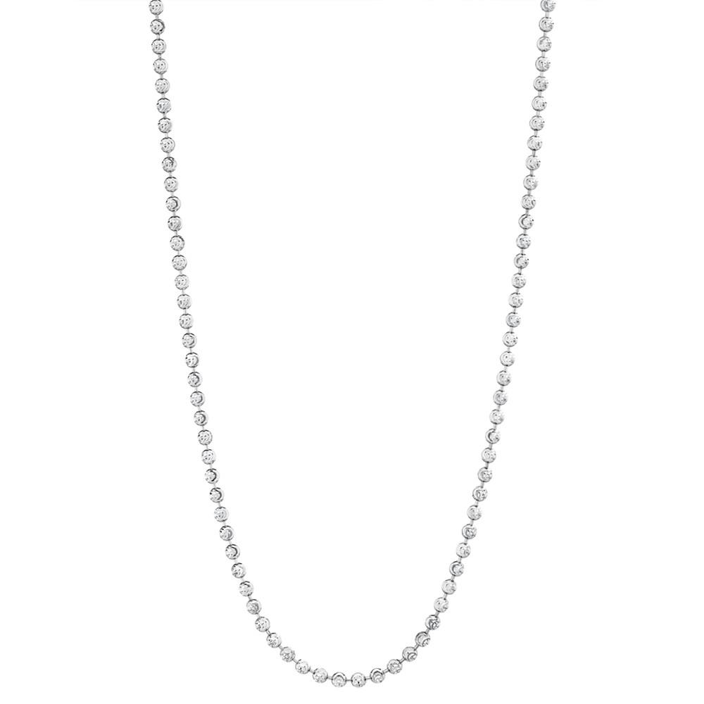 Moon Link 18" Chain Necklace in 14k White Gold商品第1张图片规格展示