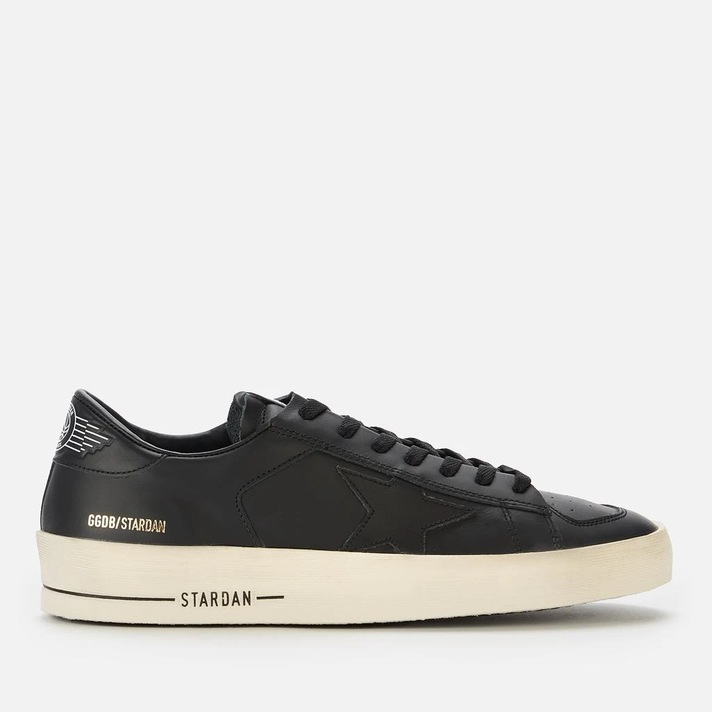 商品Golden Goose|Golden Goose Men's Stardan Leather Trainers - Black,价格¥3447,第1张图片