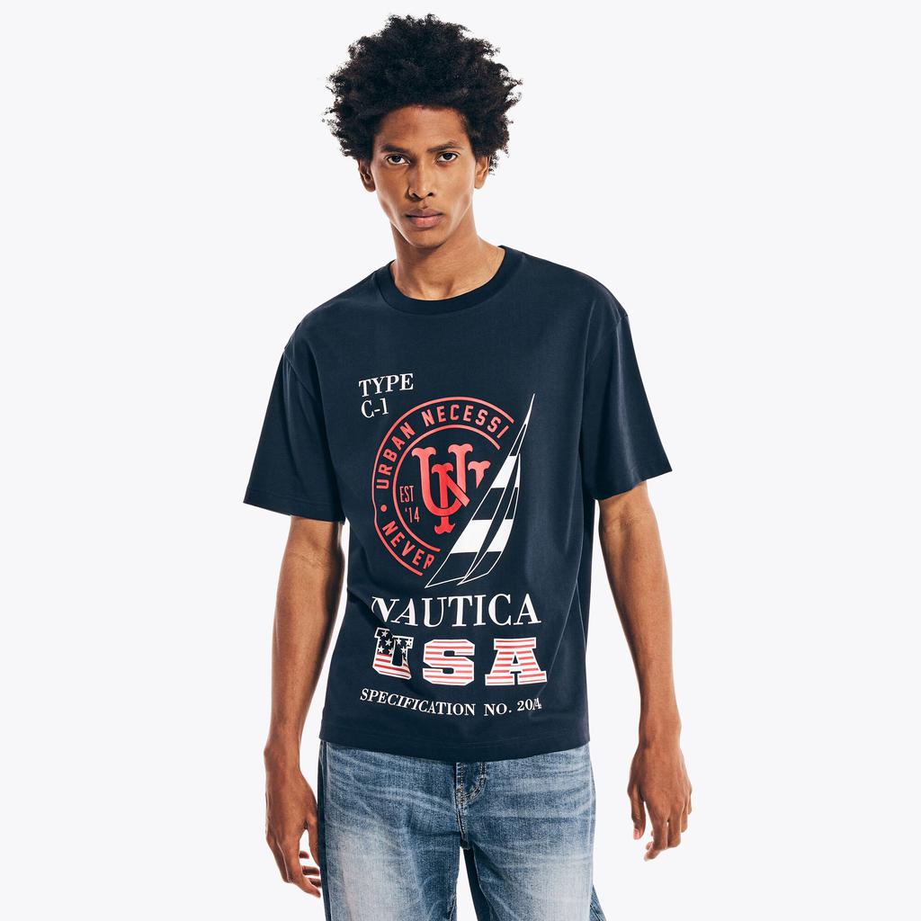 Nautica Mens Urban Necessities X Nautica Graphic T-Shirt商品第1张图片规格展示