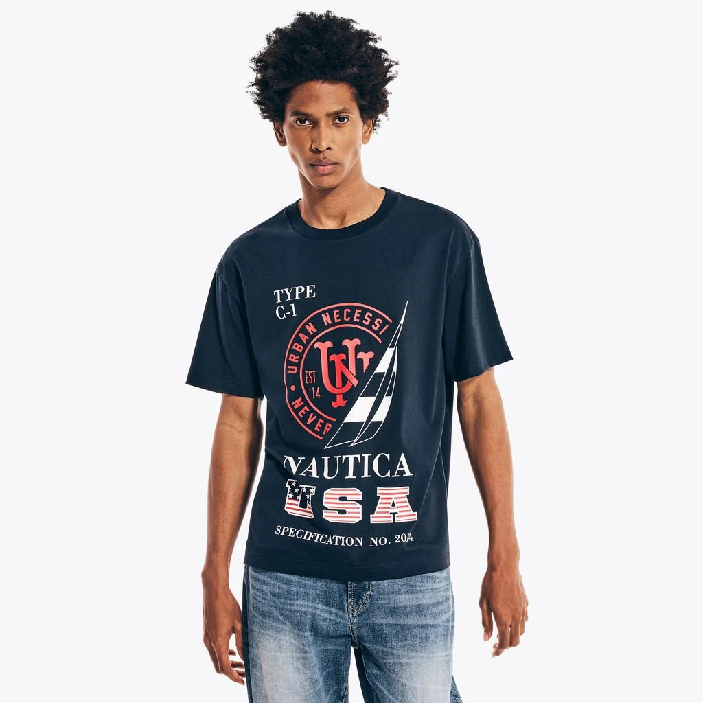 商品Nautica|Nautica Mens Urban Necessities X Nautica Graphic T-Shirt,价格¥103,第1张图片