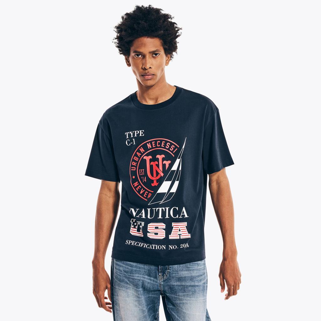 商品Nautica|Nautica Mens Urban Necessities X Nautica Graphic T-Shirt,价格¥109,第1张图片