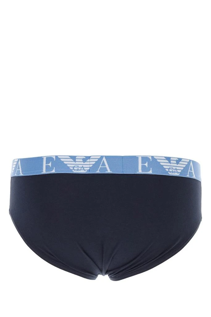 商品Emporio Armani|Blue stretch cotton brief set,价格¥425,第2张图片详细描述