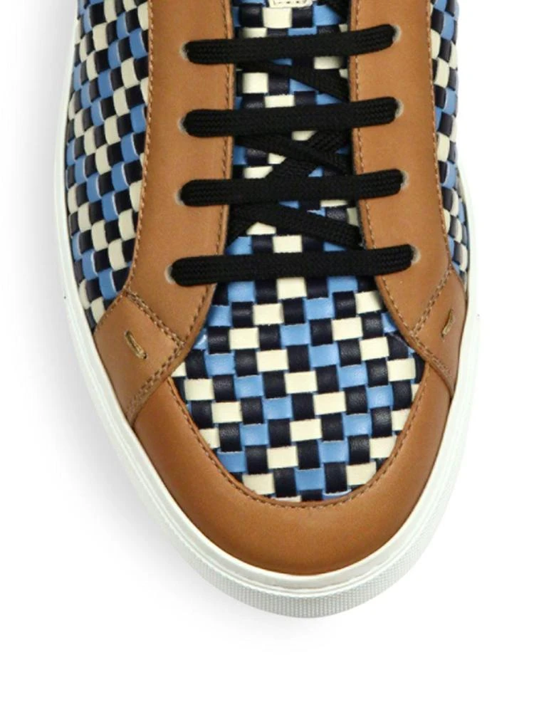 商品Fendi|Multicolor Woven Leather High-Top Sneakers,价格¥3747,第3张图片详细描述