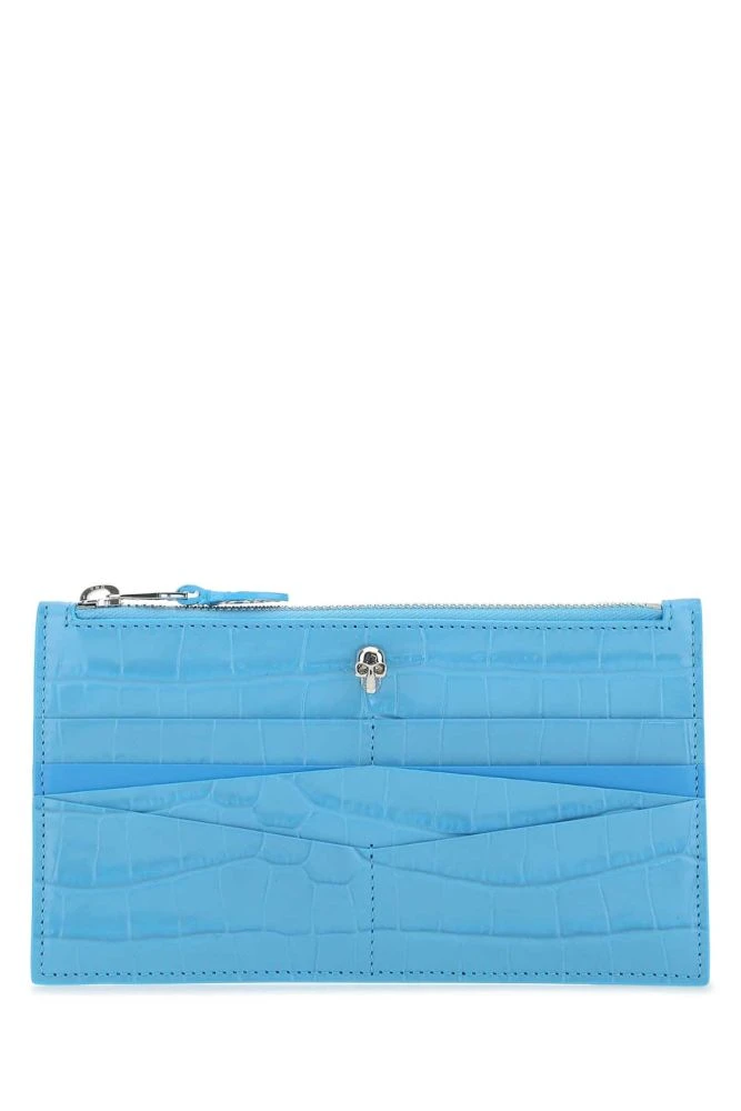 商品【商品预售7天】 Alexander McQueen|Alexander McQueen 女士手拿包 6320361JMVY4722 浅蓝色,价格¥1604,第4张图片详细描述
