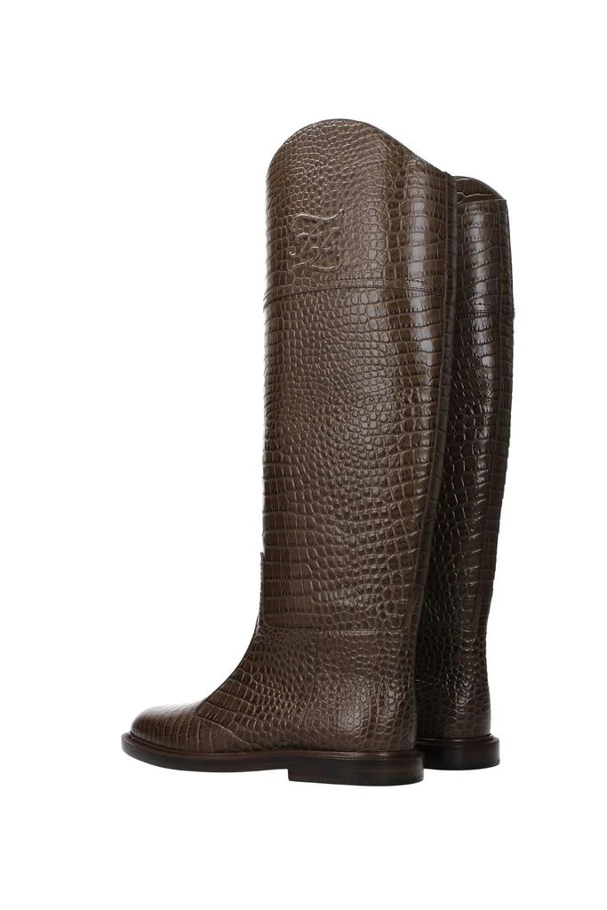 商品Fendi|Boots Leather Brown Mud,价格¥5502,第4张图片详细描述