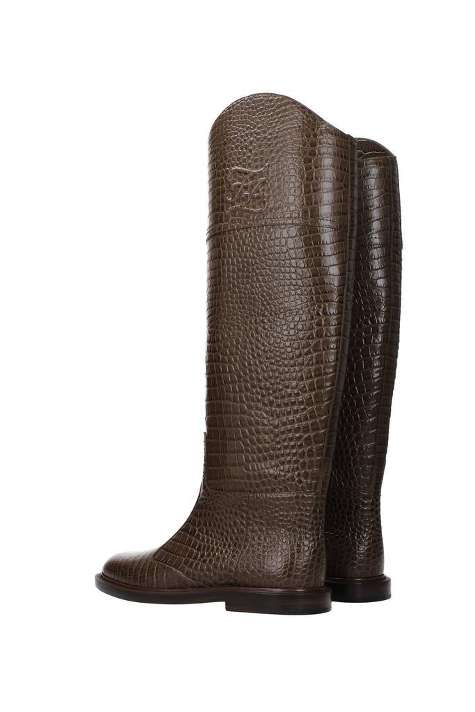 商品Fendi|Boots Leather Brown Mud,价格¥8333,第6张图片详细描述