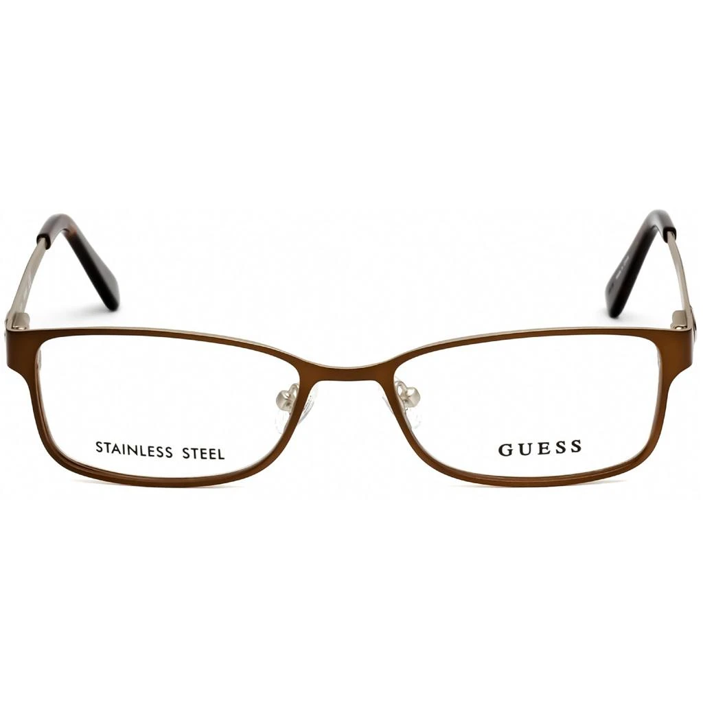 商品GUESS|Guess Women's Eyeglasses - Dark Brown and Gold Rectangular Shaped Frame | GU2568 050,价格¥212,第2张图片详细描述