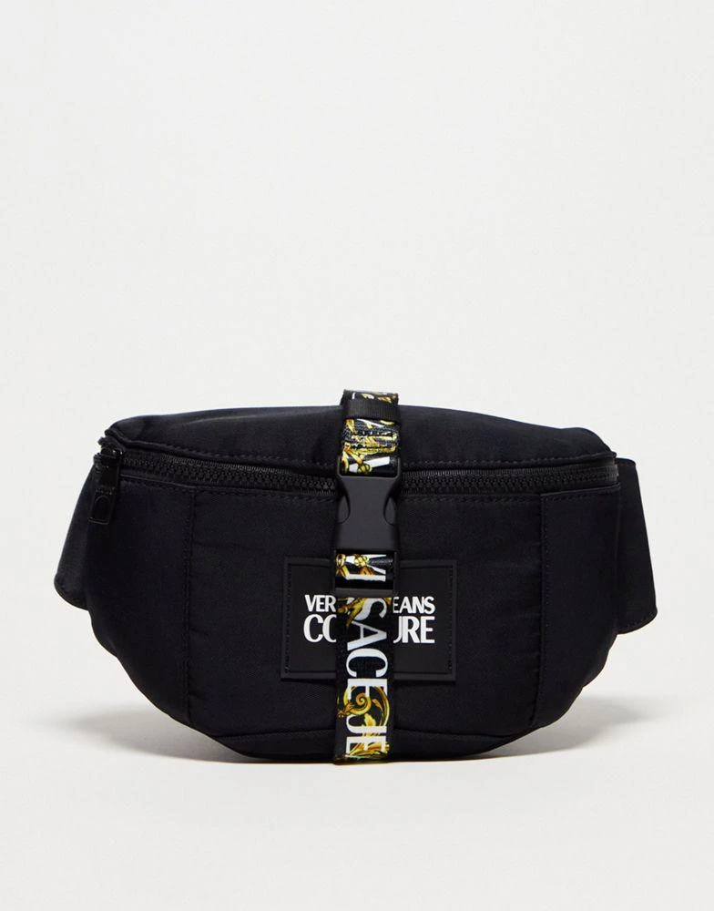 商品Versace|Versace Jeans Couture printed webbing coin pounch in black,价格¥907,第1张图片