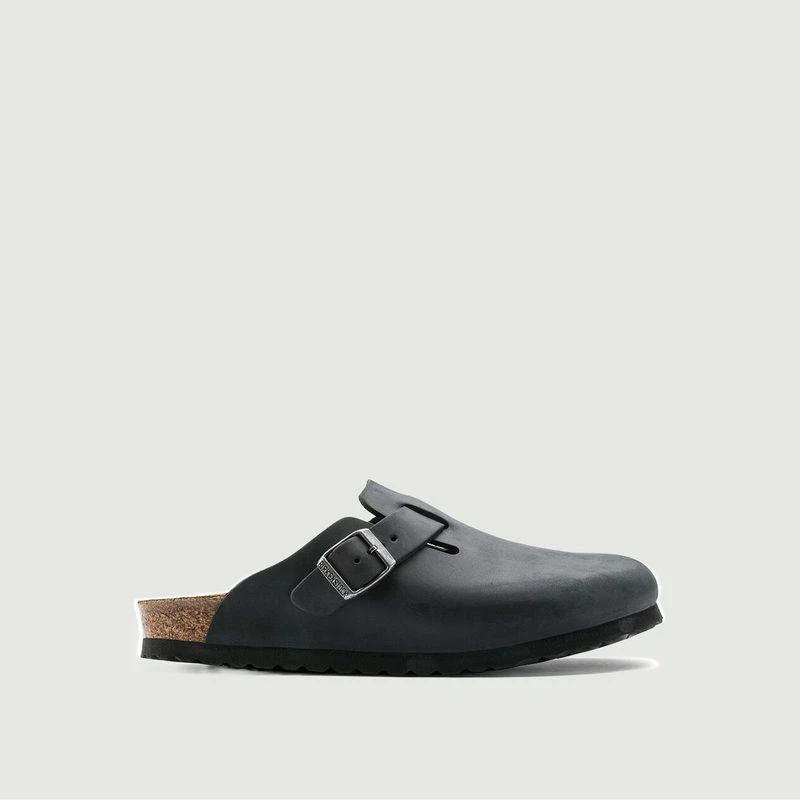 商品Birkenstock|Boston mules in suede leather Black BIRKENSTOCK,价格¥1041,第1张图片