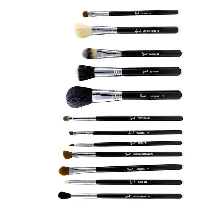 商品Sigma Beauty|Sigma Beauty 化妆刷套装Essential Kit Professional-#Black -Black(12pcs),价格¥1584,第3张图片详细描述
