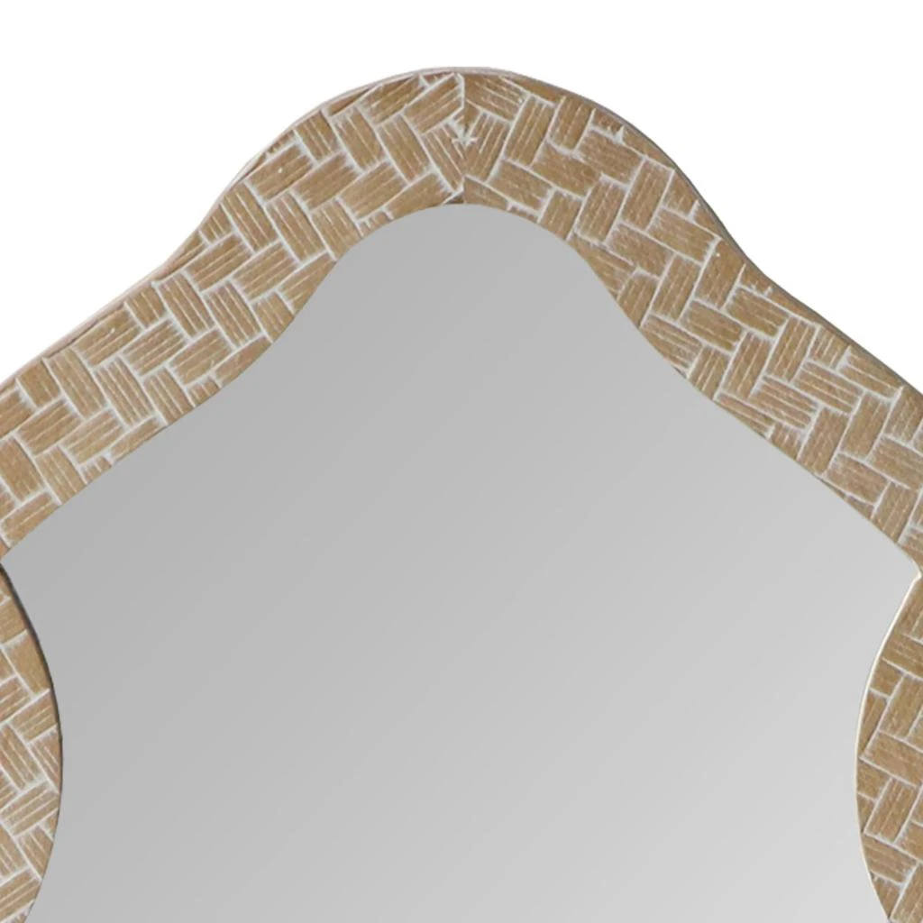 商品Simplie Fun|Scalloped Top Wooden Framed Wall Mirror,价格¥1130,第3张图片详细描述