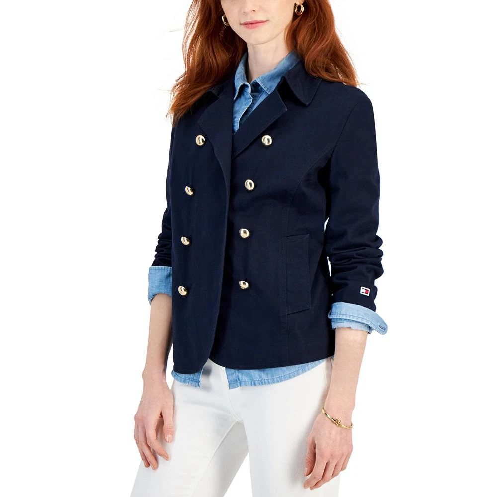 商品Tommy Hilfiger|Women's Double-Breasted Open-Front Jacket,价格¥717,第3张图片详细描述