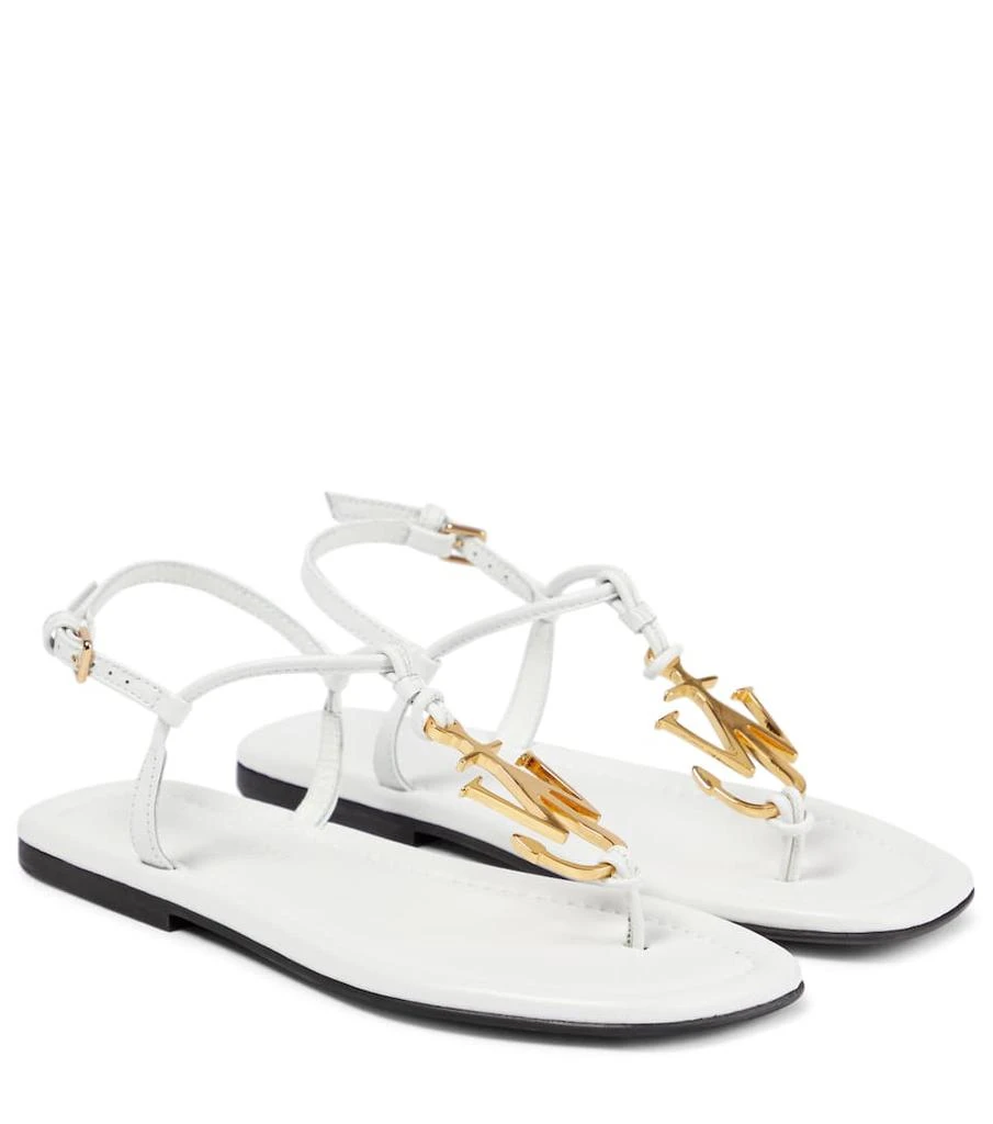 商品JW Anderson|Logo leather thong sandals,价格¥2478,第1张图片