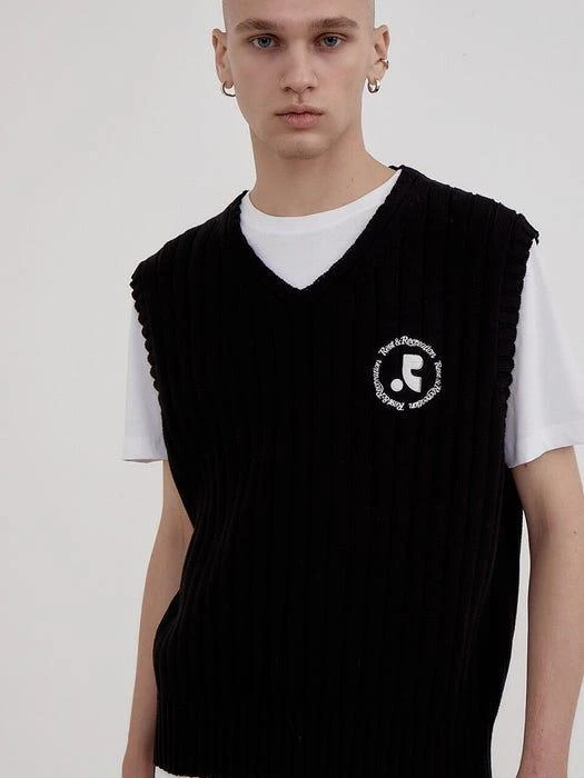 商品Rest&Recreation|Rr Oversize Knit Vest - Black,价格¥1389,第3张图片详细描述