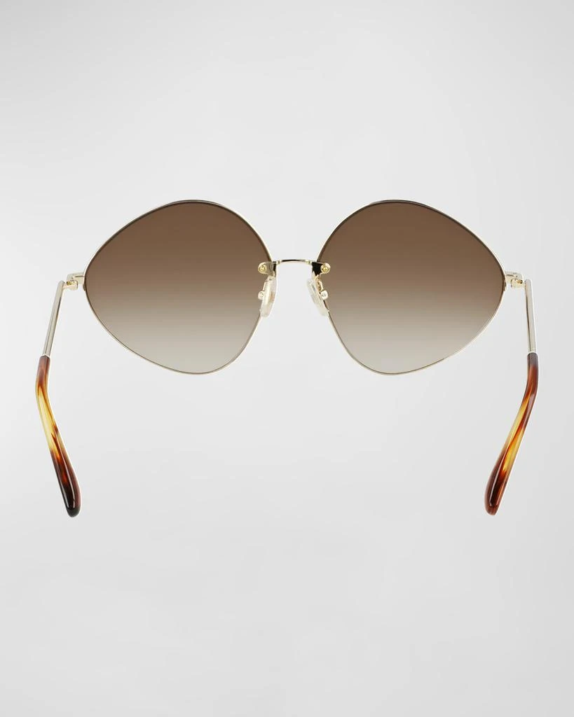 商品Victoria Beckham|V-Star Geometric Oval Metal Sunglasses,价格¥3188,第5张图片详细描述