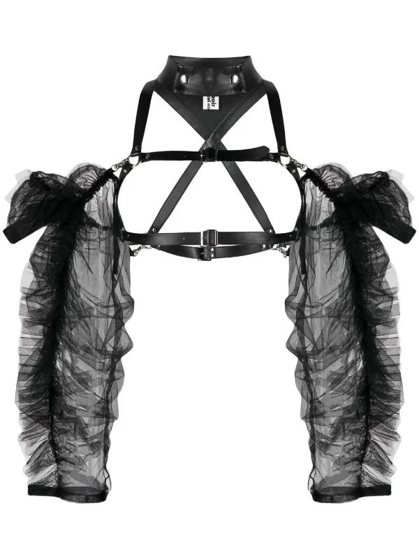 商品COMME DES GARCONS BLACK|COMME DES GARCONS NOIR WOMEN CHIFFON HARNESS VEST,价格¥4937,第5张图片详细描述