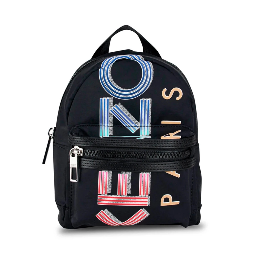 商品[国内直发] Kenzo|Kenzo 高田贤三 黑色尼龙/皮革中性背包 FA55SF215F26-99,价格¥1112,第1张图片