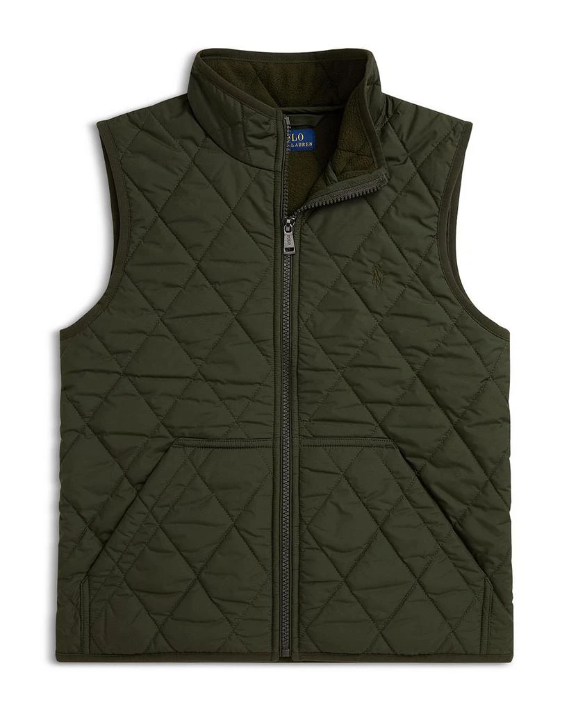 商品Ralph Lauren|Boys' Fleece Lined Quilted Vest - Big Kid, Little Kid,价格¥722,第1张图片详细描述