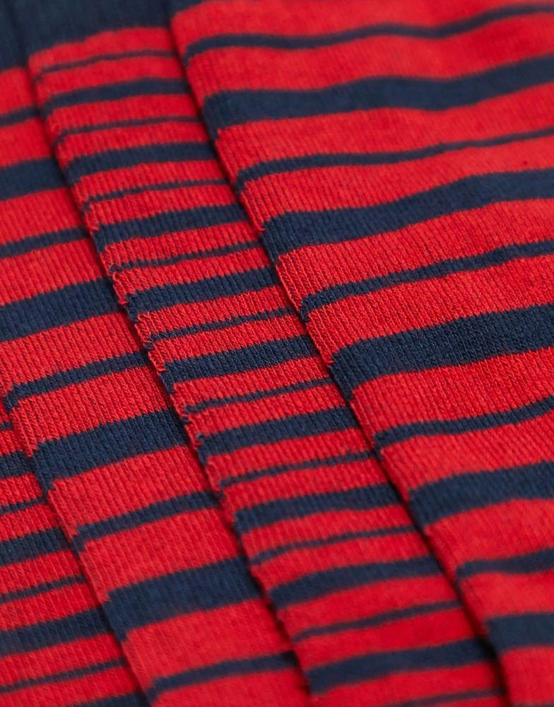 商品ASOS|ASOS DESIGN 2 pack ankle socks in red stripes,价格¥58,第4张图片详细描述