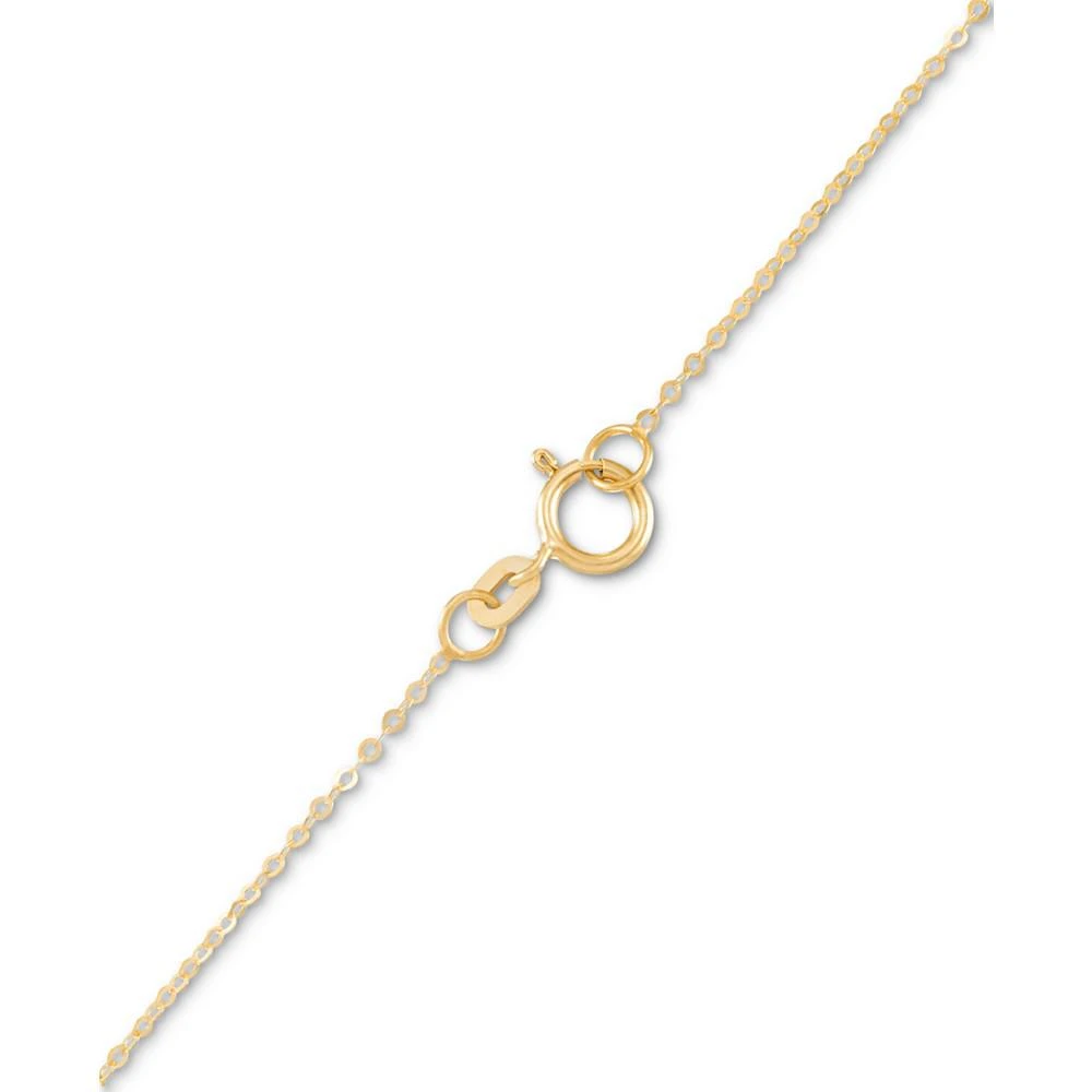 商品Macy's|Ridged Textured Heart 18" Pendant Necklace in 10k Gold,价格¥1318,第2张图片详细描述