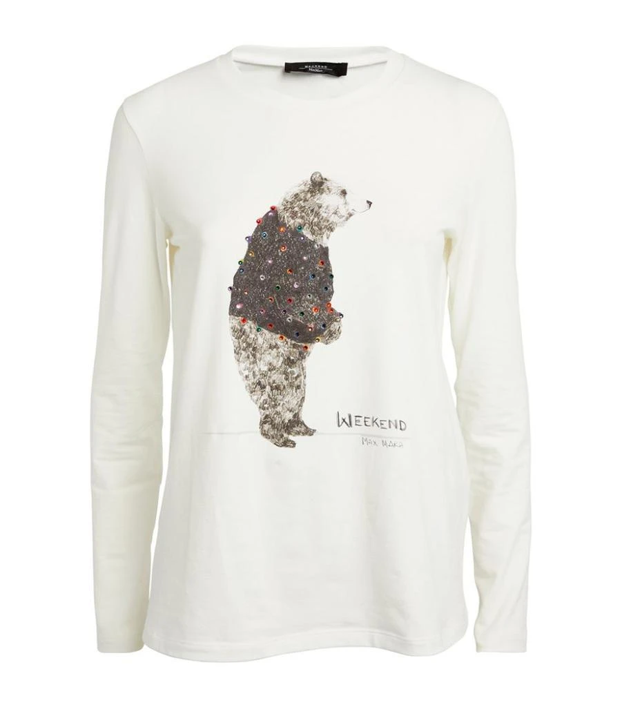 商品Weekend Max Mara|Embellished Bear Print T-Shirt,价格¥982,第1张图片