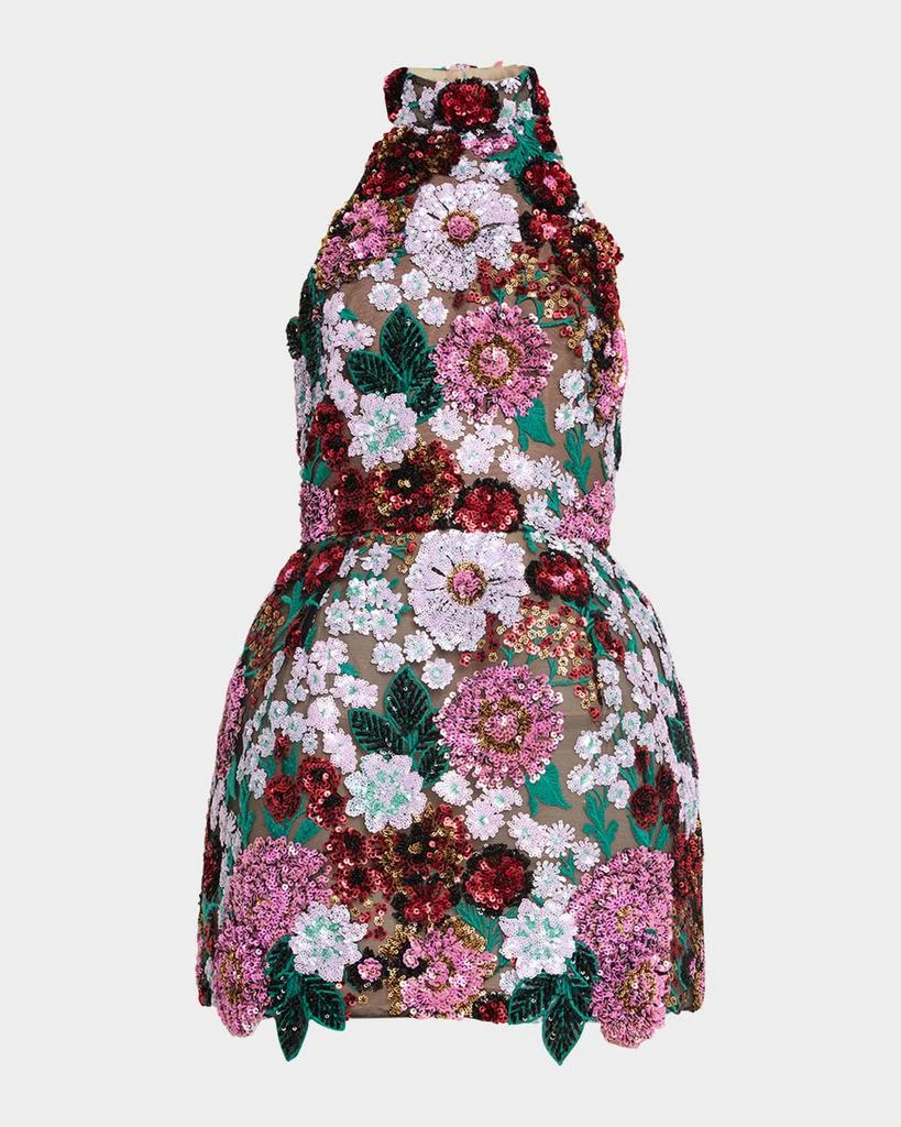商品BRONX AND BANCO|Deirdre Sequin Embroidered Halter Mini Dress,价格¥6152,第1张图片