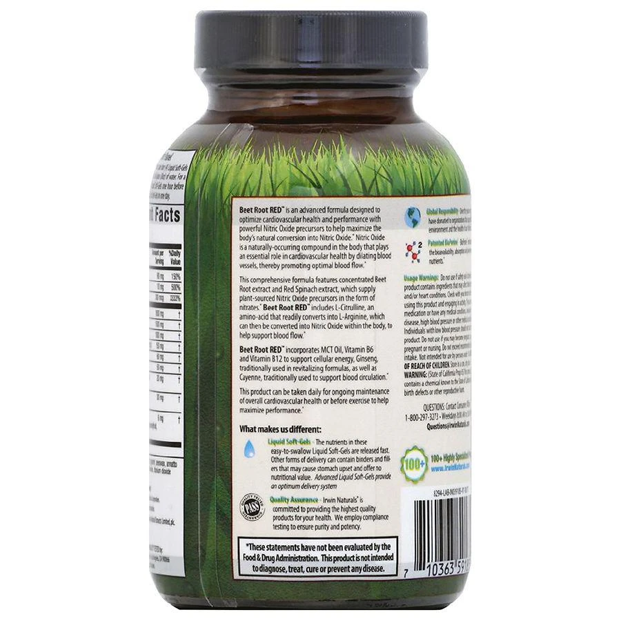商品Irwin Naturals|甜菜根汁软胶囊,价格¥163,第4张图片详细描述