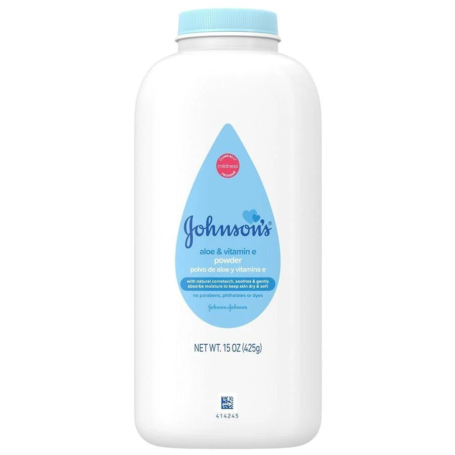 商品Johnson's Baby|Powder, Naturally Derived Cornstarch With Aloe & Vitamin E Soothing Aloe & Vitamin E,价格¥70,第1张图片