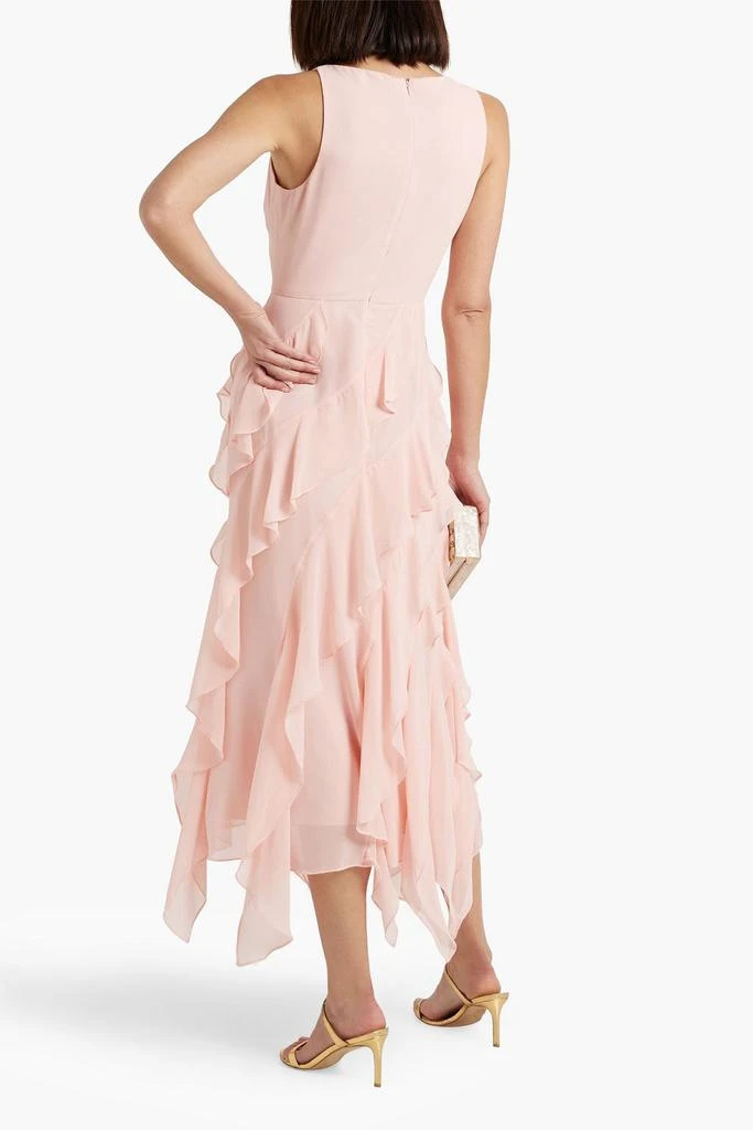 商品Badgley Mischka|Ruffled chiffon midi dress,价格¥2046,第3张图片详细描述