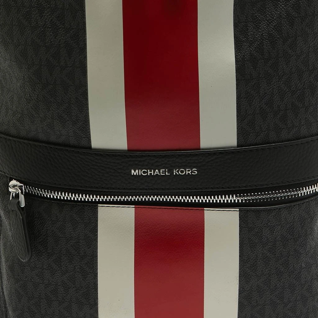 Michael Kors Black/Bright Red Signature Coated Canvas Striped Cooper Backpack 商品