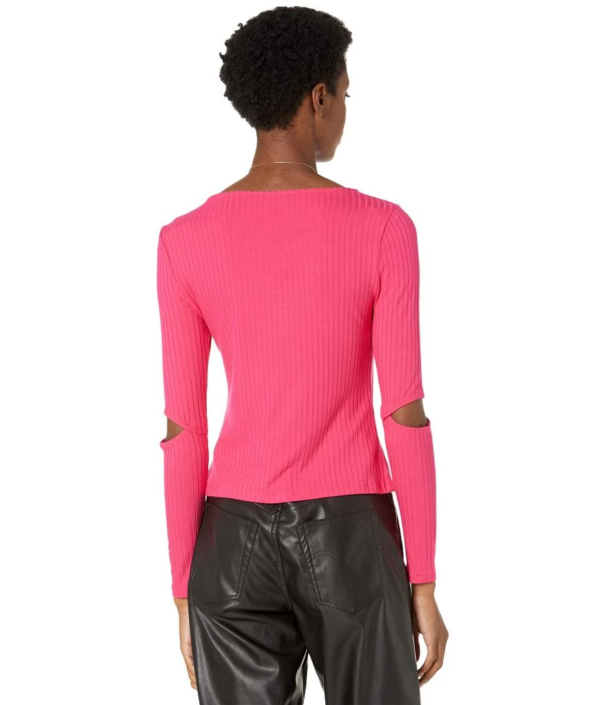 商品1. State|Long Sleeve Cropped Crew Neck with Cutouts,价格¥259,第2张图片详细描述