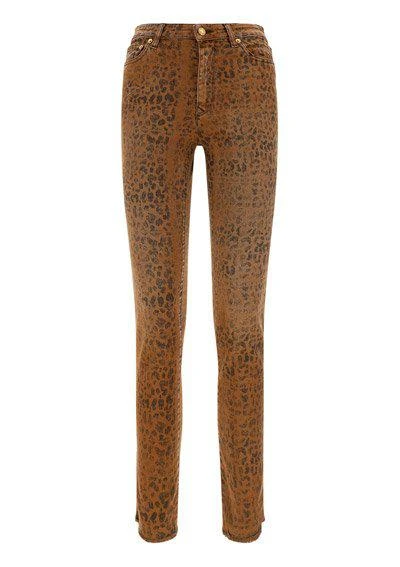 商品Golden Goose|Golden Goose Deluxe Brand Leopard Printed Skinny Jeans,价格¥2007,第1张图片