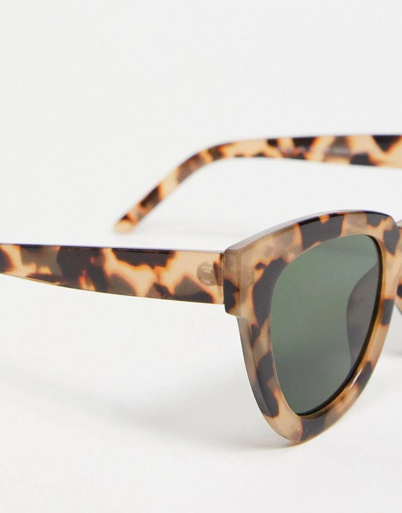 商品ASOS|ASOS DESIGN frame chunky flare cat eye sunglasses in milky tort with G15 lens - BROWN,价格¥75,第3张图片详细描述