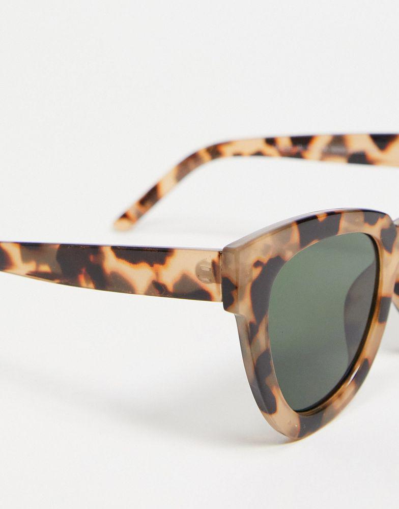 商品ASOS|ASOS DESIGN frame chunky flare cat eye sunglasses in milky tort with G15 lens - BROWN,价格¥120,第5张图片详细描述