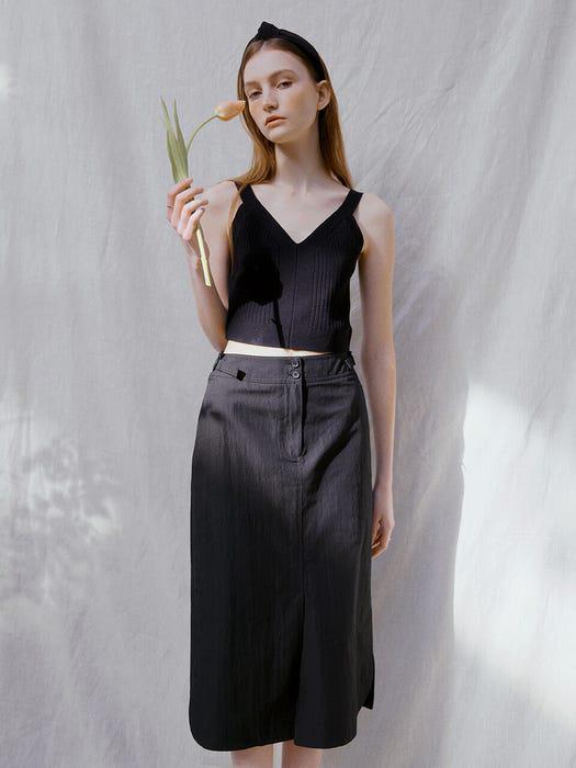 [Conscious] H-line Slit Midi Skirt_2color商品第7张图片规格展示