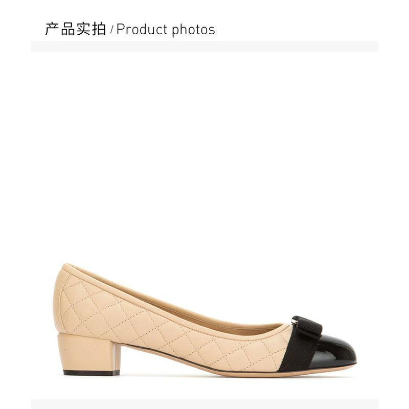 商品Salvatore Ferragamo|SALVATORE FERRAGAMO 拼色女士中跟鞋 01-M832-702227,价格¥6212,第8张图片详细描述