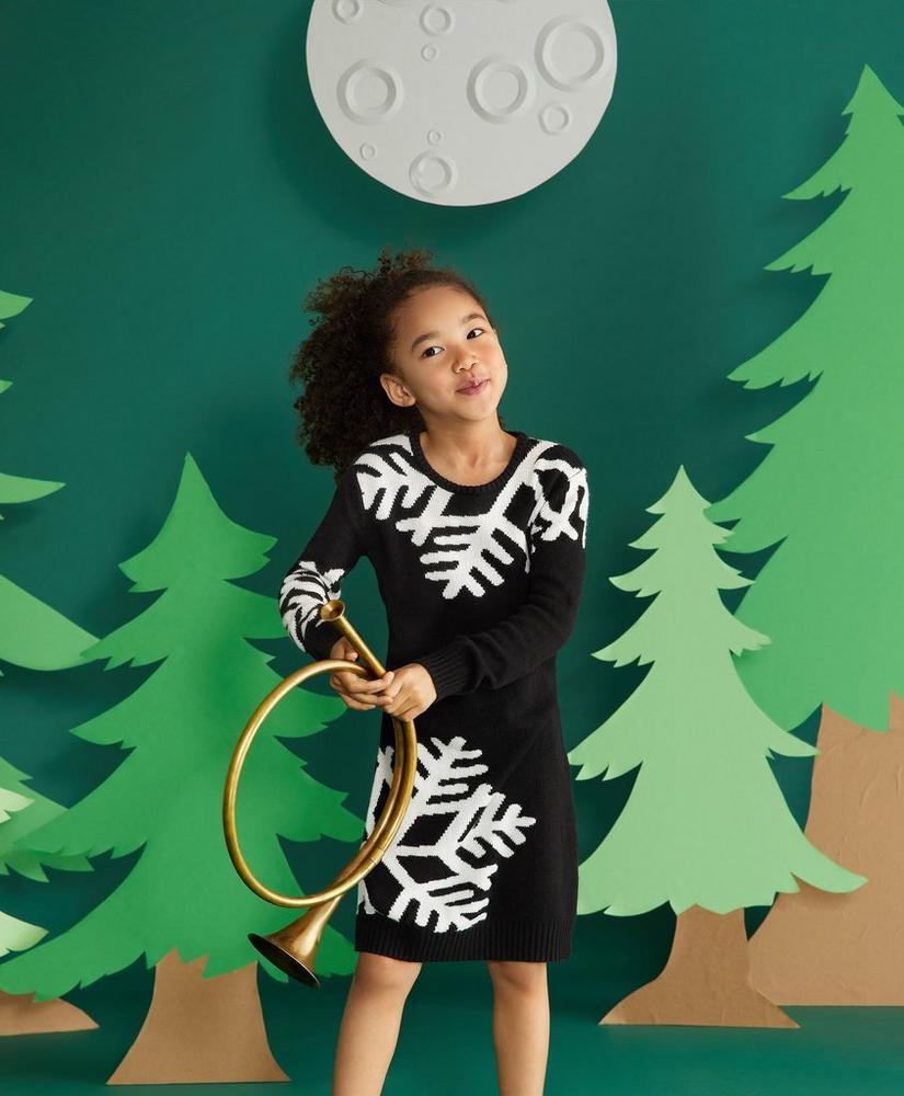 商品Brooks Brothers|Girls Long-Sleeve Oversized Snowflake Dress,价格¥294,第6张图片详细描述