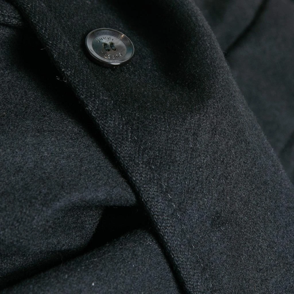 商品[二手商品] Gucci|Gucci Black Wool Detachable Collar Double-Breasted Coat S,价格¥3761,第4张图片详细描述