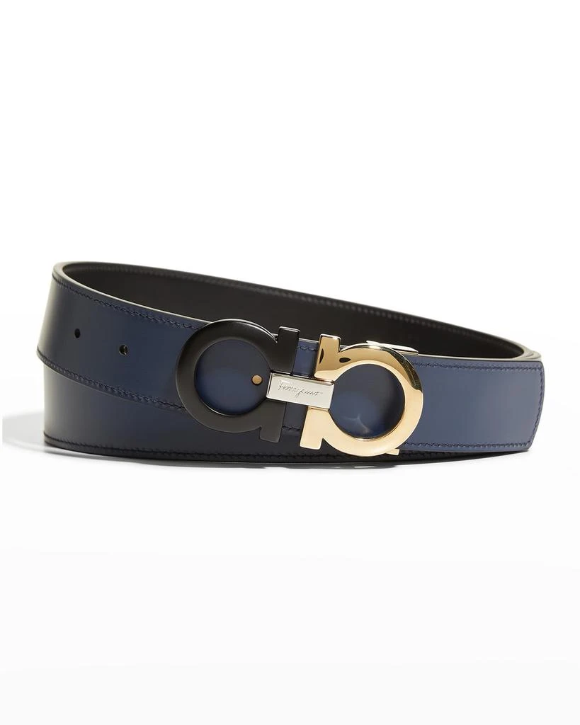 商品Salvatore Ferragamo|Men's Gancini Reversible Leather Belt, Cut-to-Size,价格¥2866,第3张图片详细描述