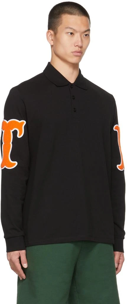 商品Burberry|Black Letter Graphic Long Sleeve Polo,价格¥3912,第2张图片详细描述