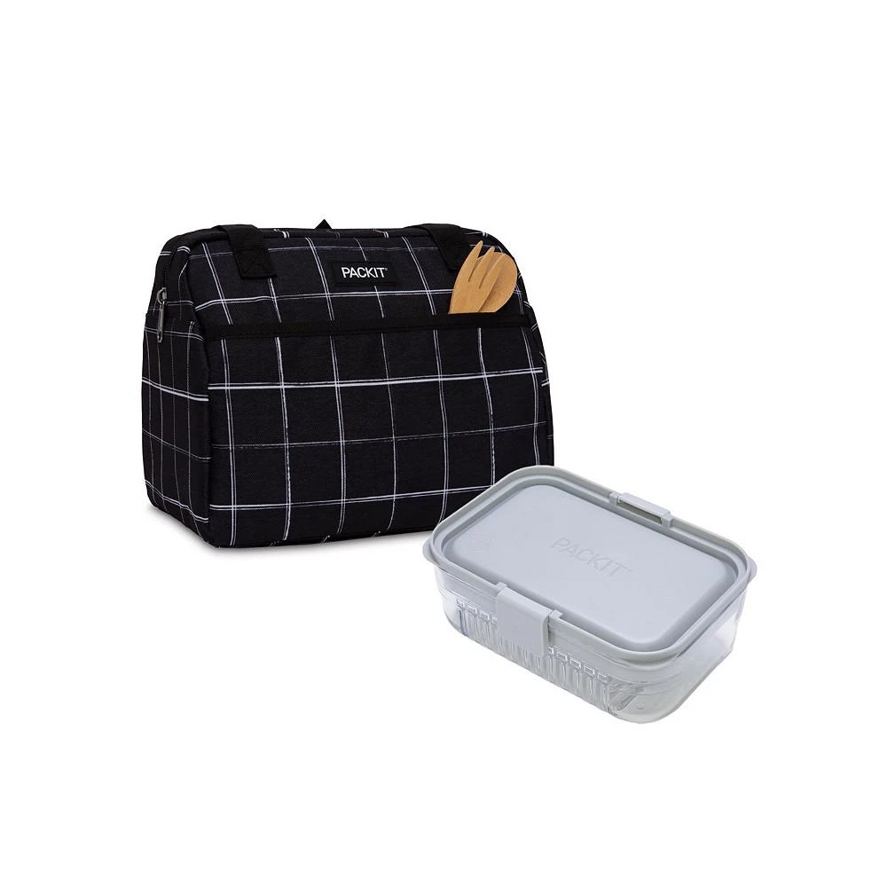 商品Pack It|Freezable Hampton Lunch Bag and Mod Lunch Bento Set, 5 Piece,价格¥5224,第1张图片