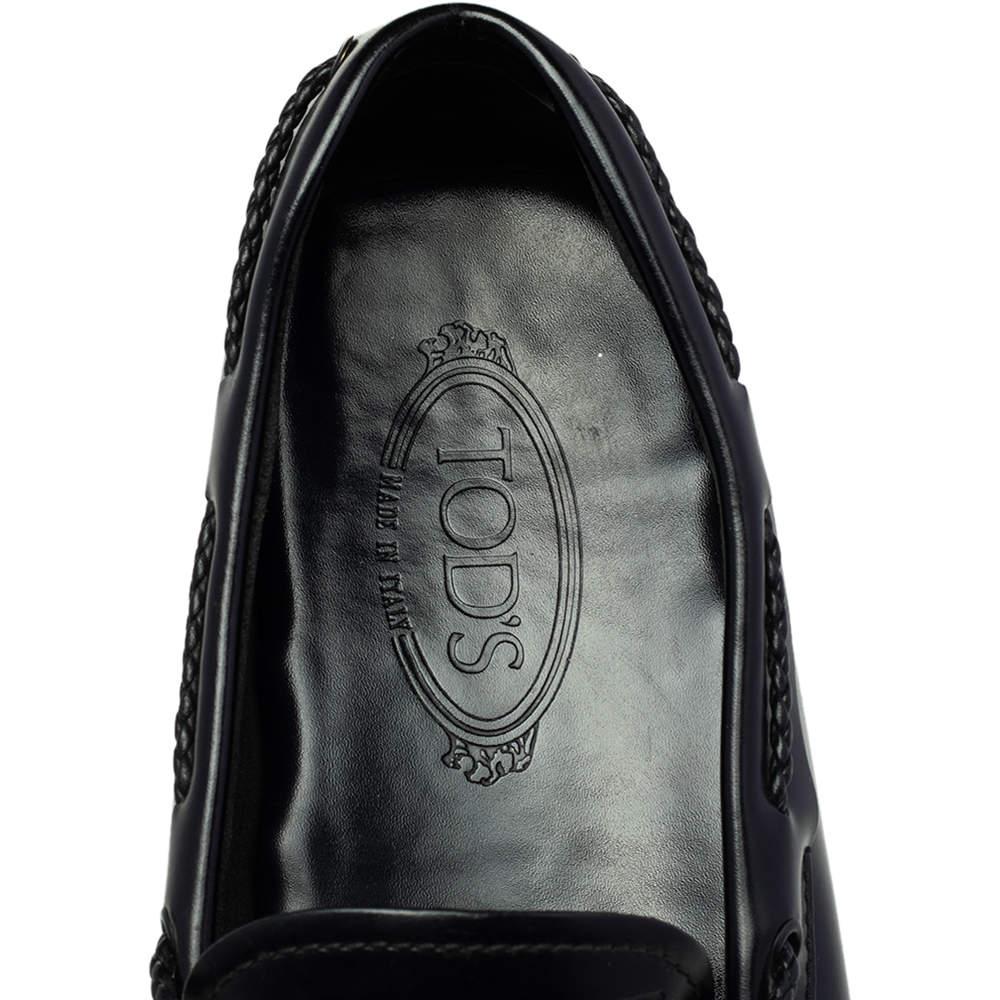 Tod's Black Leather Bow Slip-On Loafers Size 44商品第7张图片规格展示