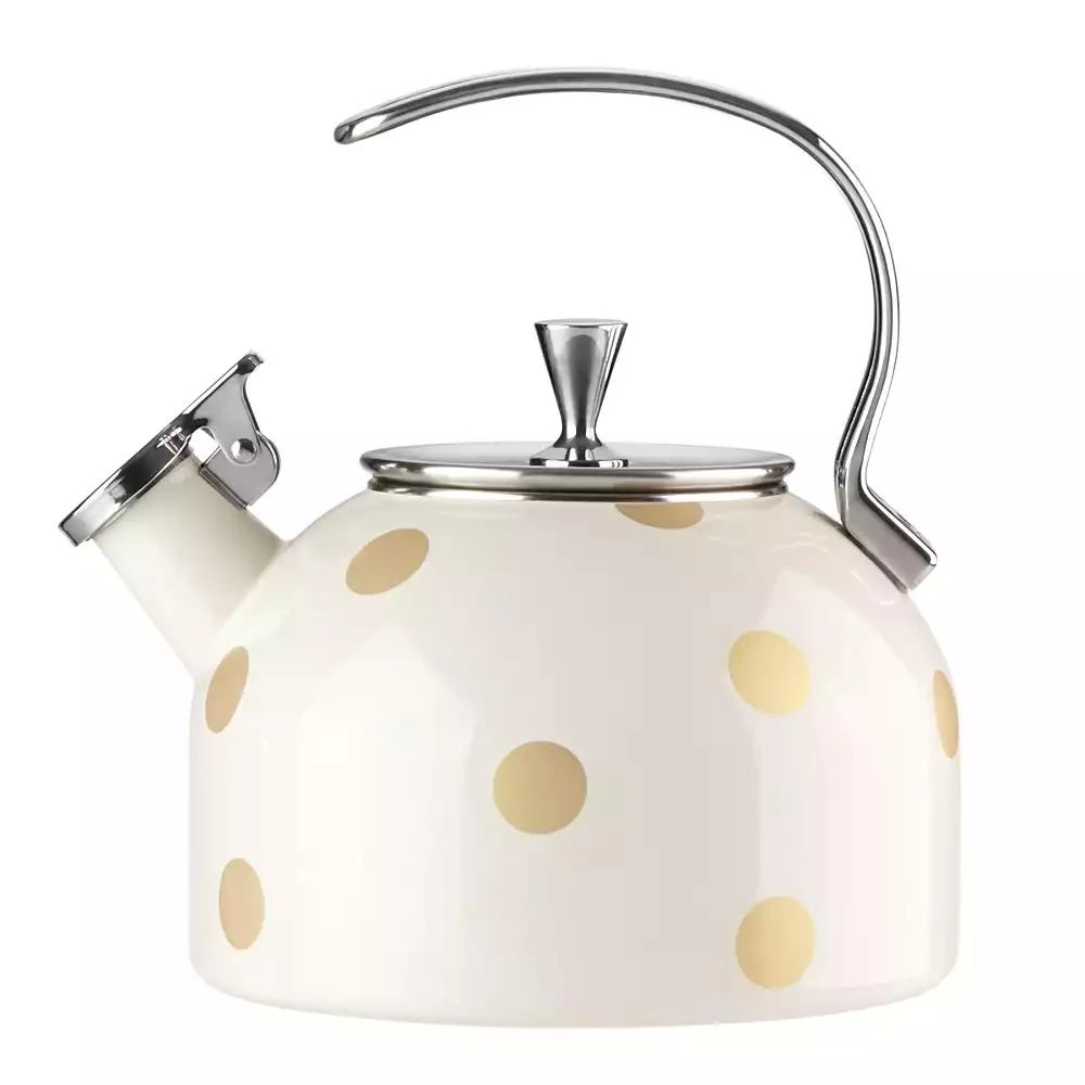 商品Kate Spade|new york Deco Dot Gold Tea Kettle,价格¥325,第1张图片