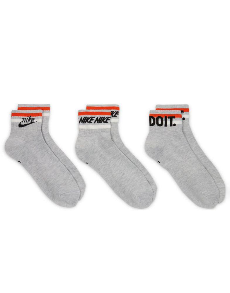 Nike Everyday Essential 3 pack ankle socks in grey heather商品第2张图片规格展示