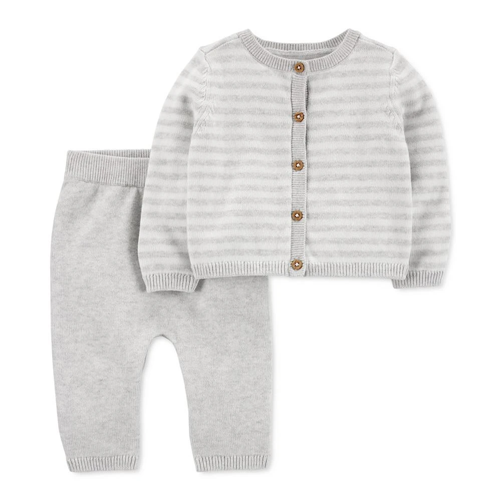 商品Carter's|Baby Boys or Baby Girls Cotton Cardigan and Pants, 2 Piece Set,价格¥173,第1张图片